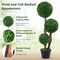 36 Inch Green Tall Artificial Boxwood Topiary Tree in Pot Perfect for Indoor-Outdoor Decor